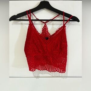 Red Lace Women’s Top